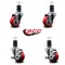 Service Caster 3'' Red Poly Wheel Swivel 1-5/8'' Expanding Stem Caster Set 2 Brakes, 4PK SCC-EX20S314-PPUB-RED-2-TLB-2-158 - alternate 5